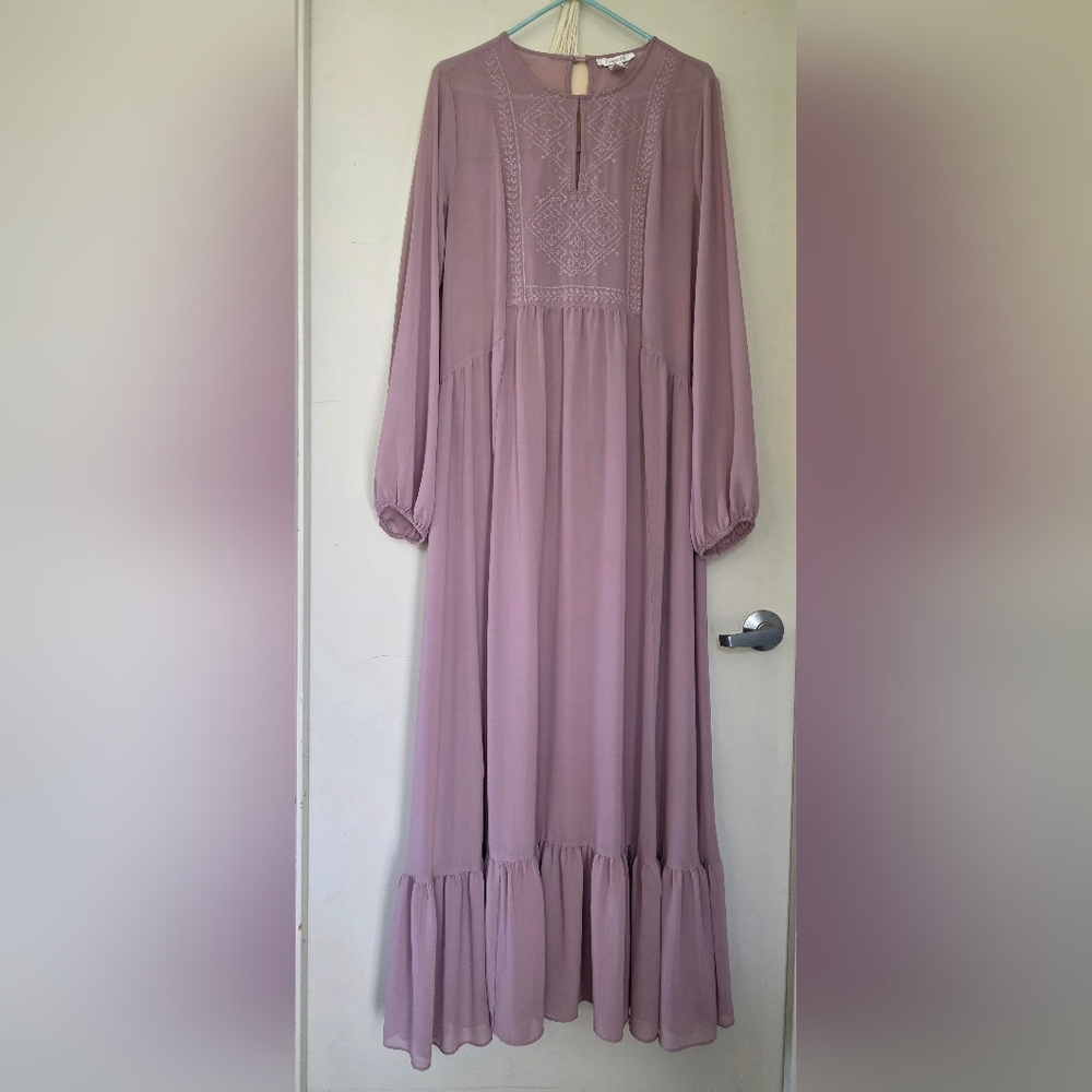 Elegant Muave Maxi Dress
